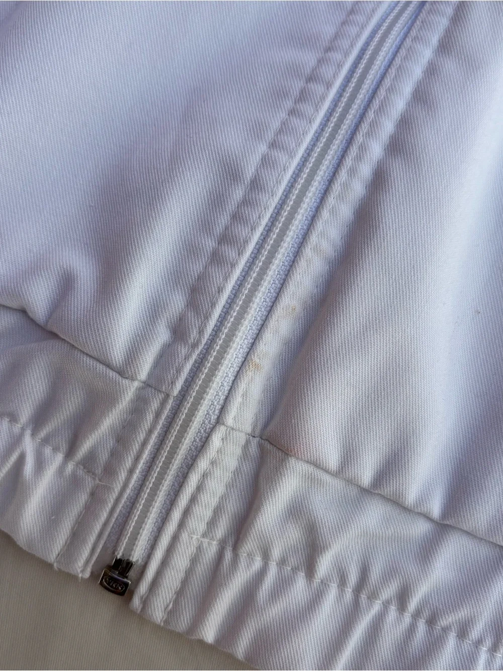 LEVI’S Vintage White Colorblock Stripe Retro Track Jacket Size Small Cropped